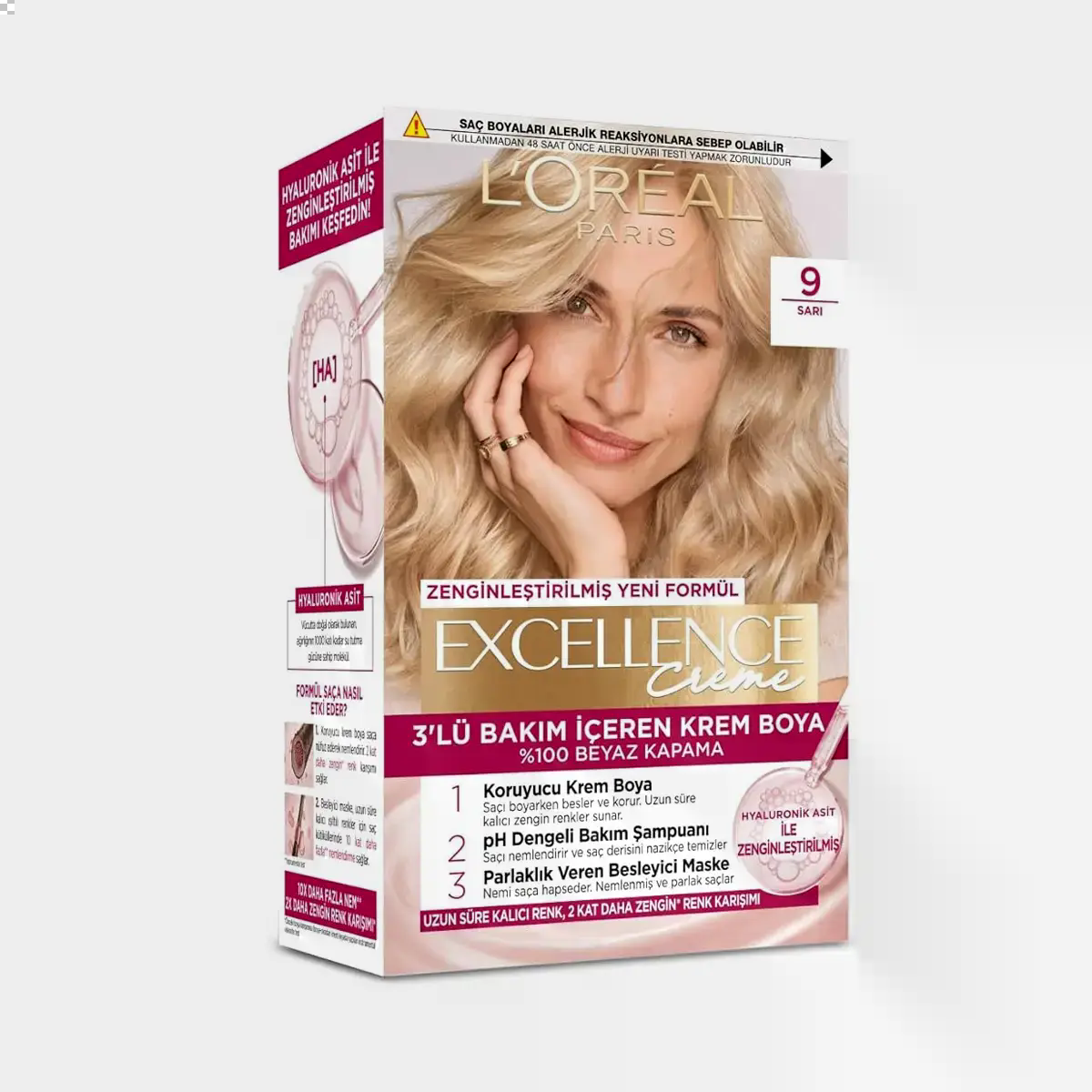 کیت رنگ مو لورآل شماره 9 بلوند روشن