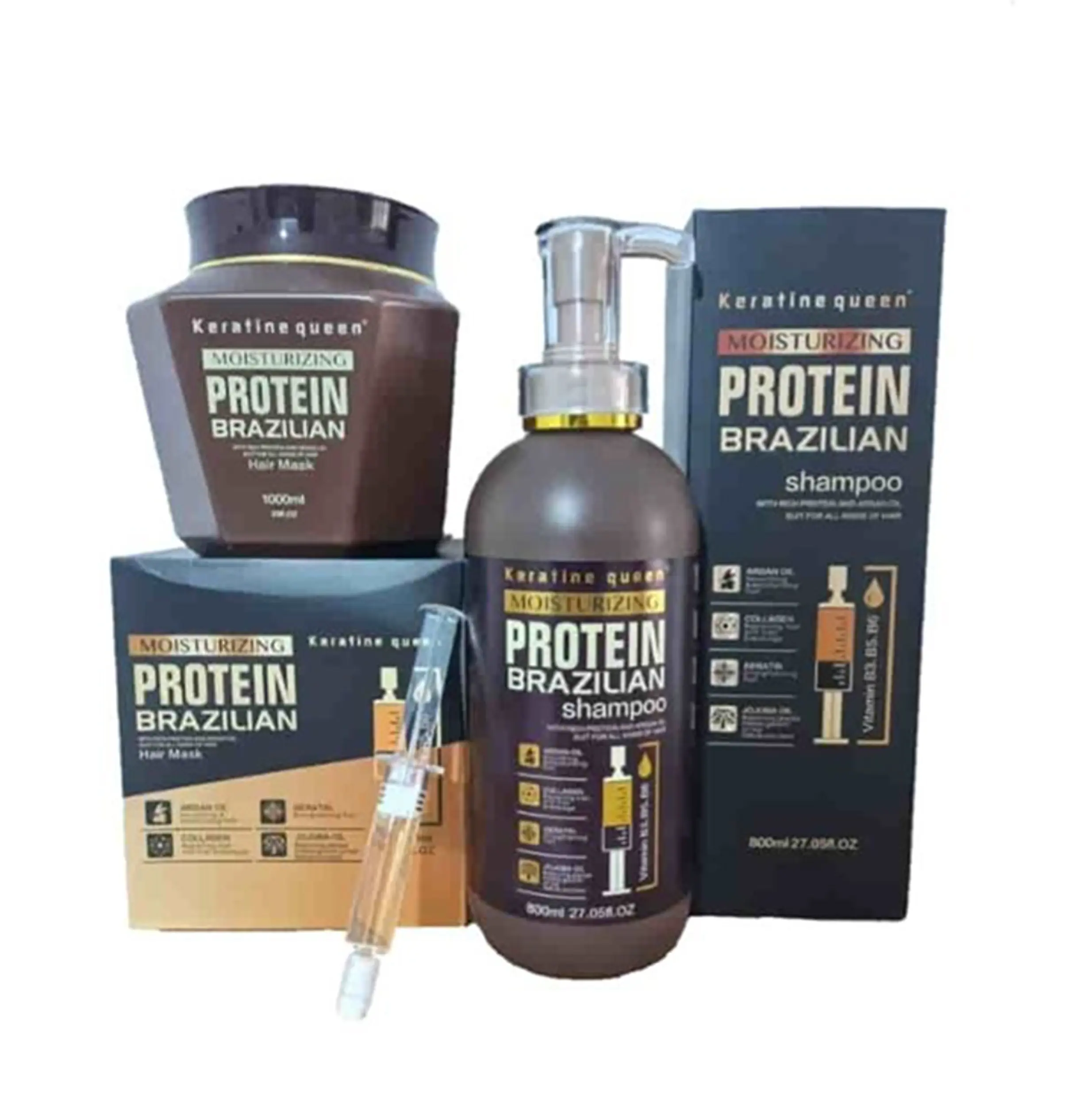 ست شامپو و ماسک مو کراتین کویین