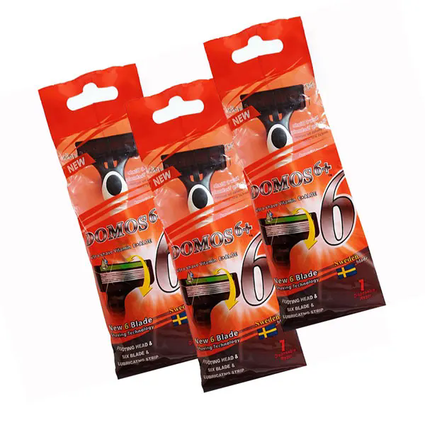 ست ژیلت دوموس شش لبه تک عددی(3 عدد)