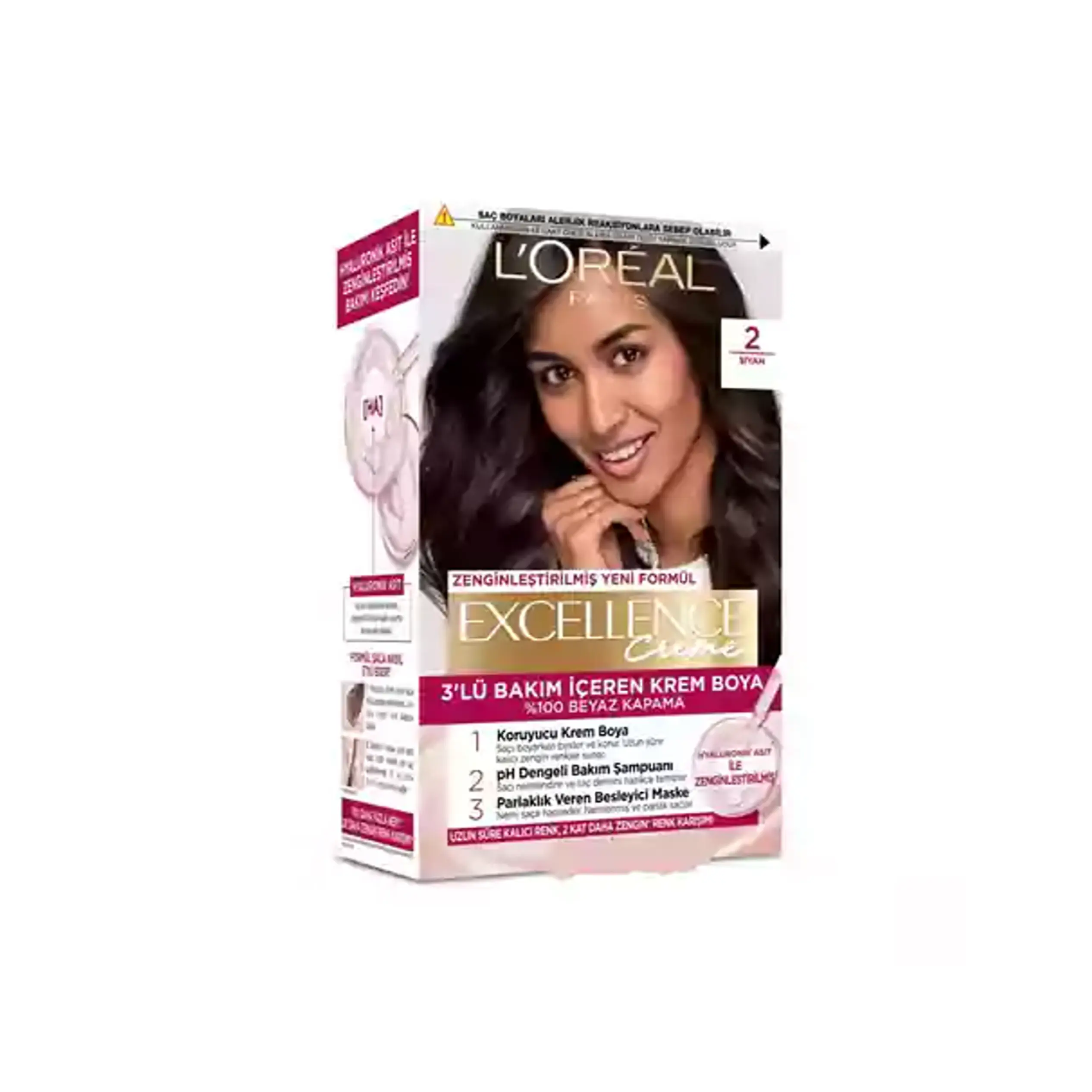 کیت رنگ مو لورآل شماره 2 مشکی