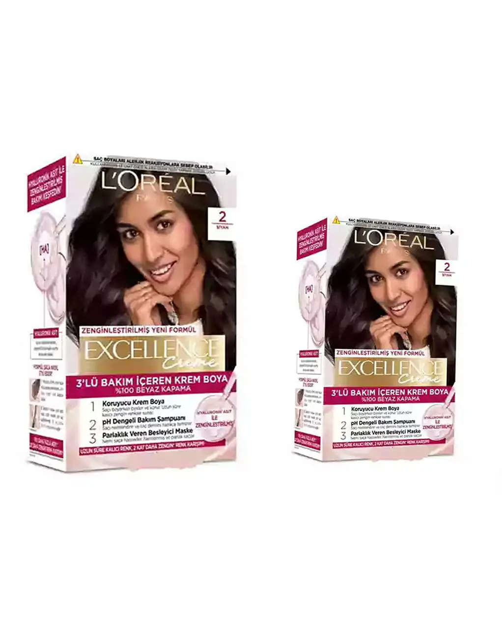 کیت رنگ مو لورآل شماره 2 دو عددی