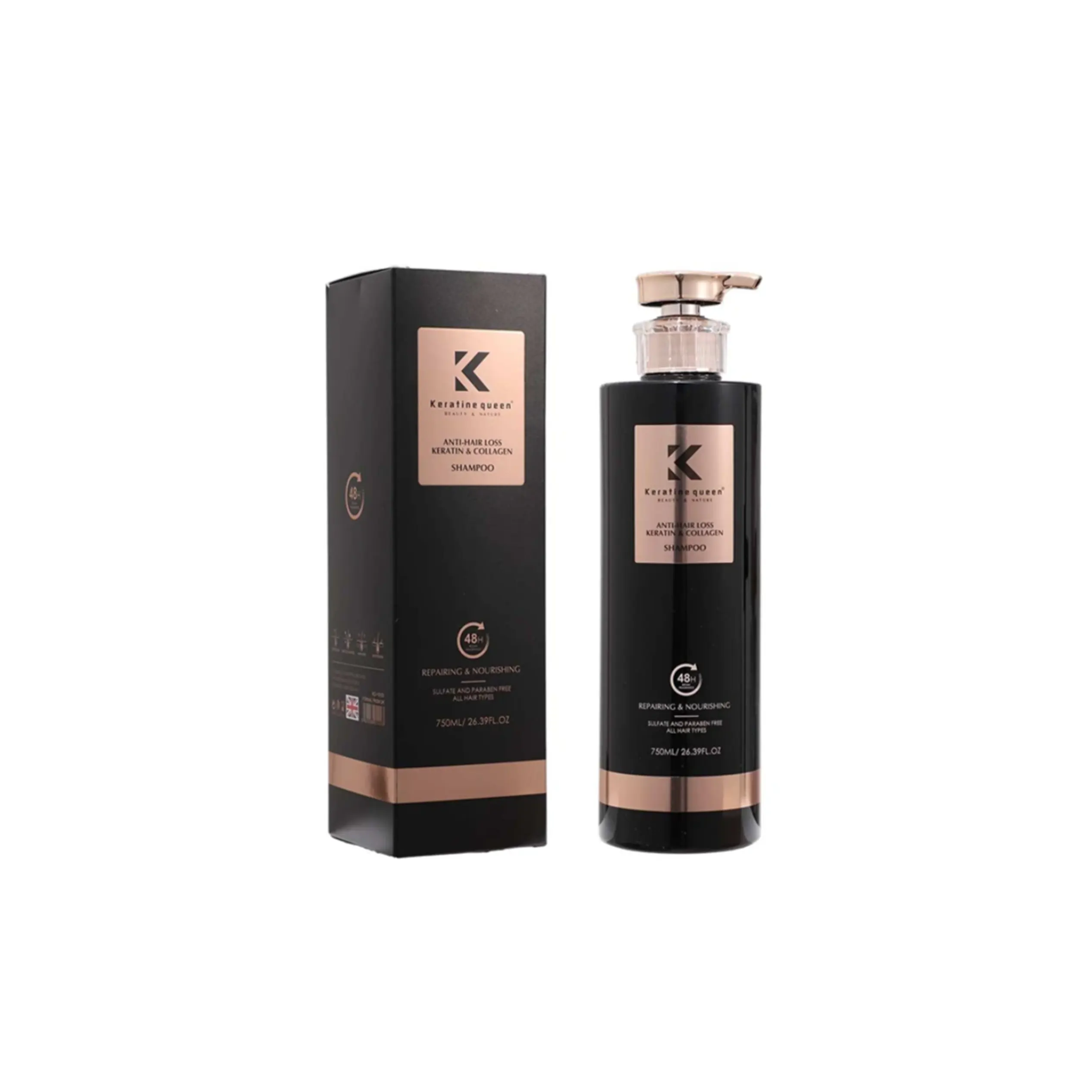 ست شامپو و ماسک مو کراتین کویین ضد ریزش