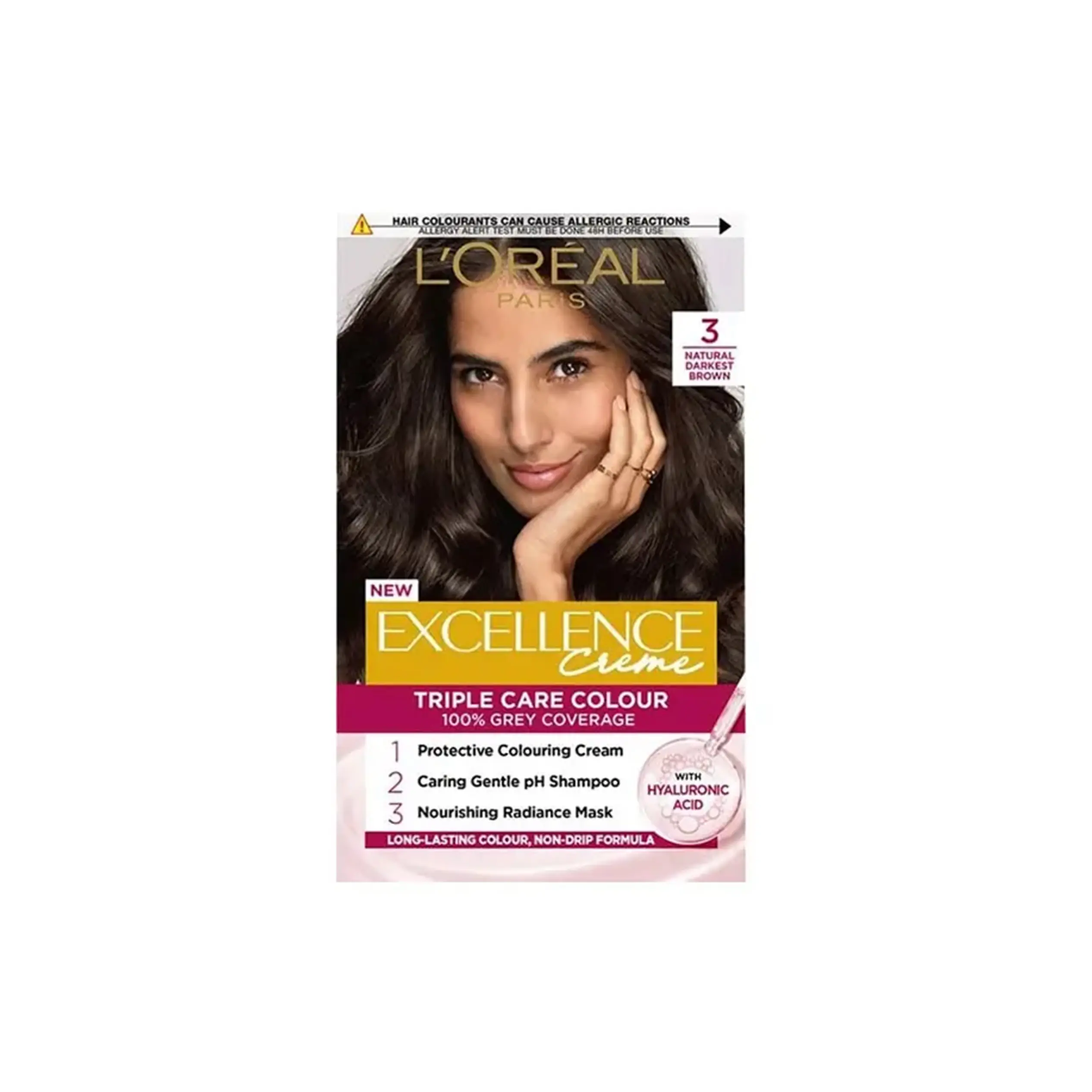 کیت رنگ مو لورآل شماره 3 قهوه ای تیره