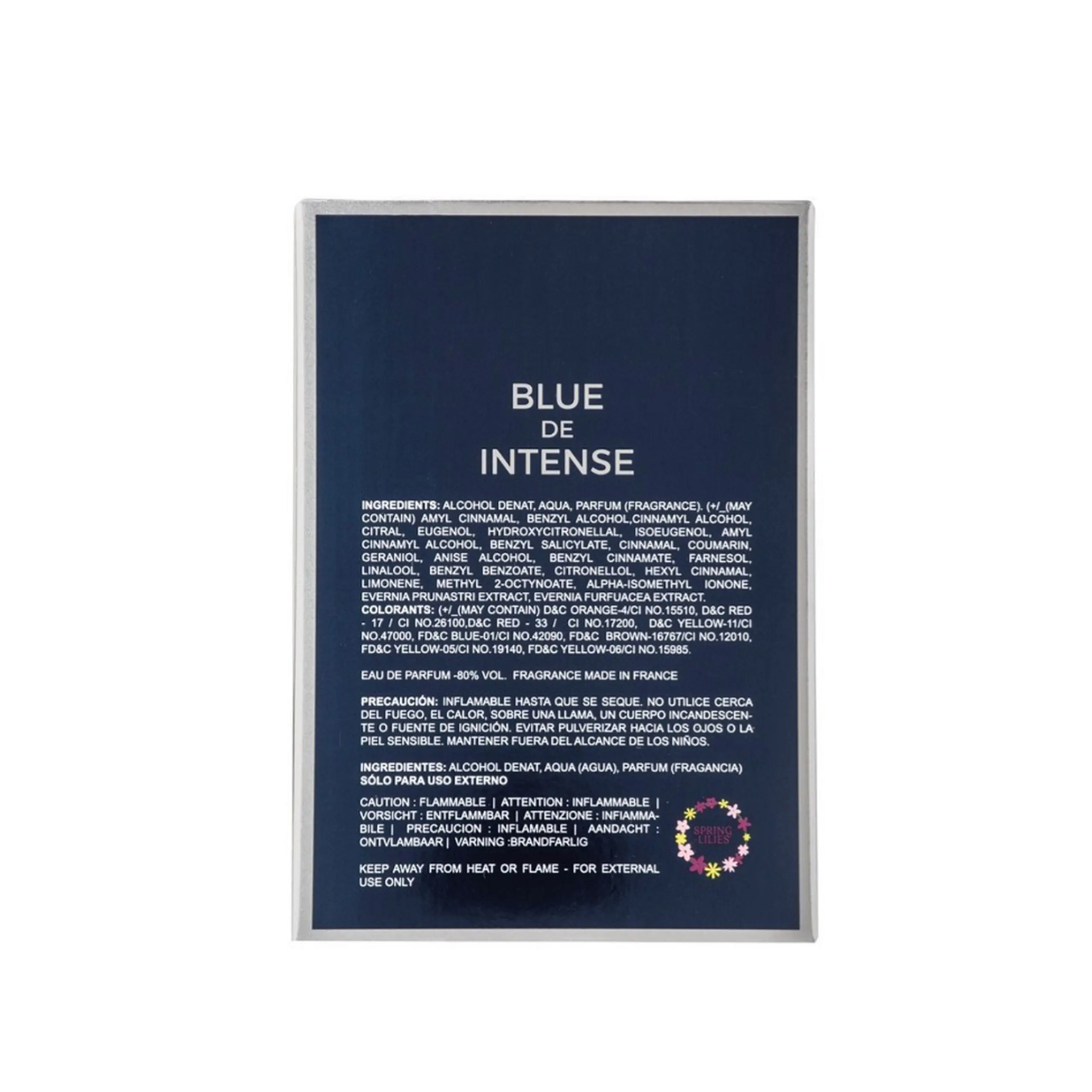 ادو پرفیوم مردانه اسپرینگ لیلیز مدل Blue De Intense حجم 100 میل